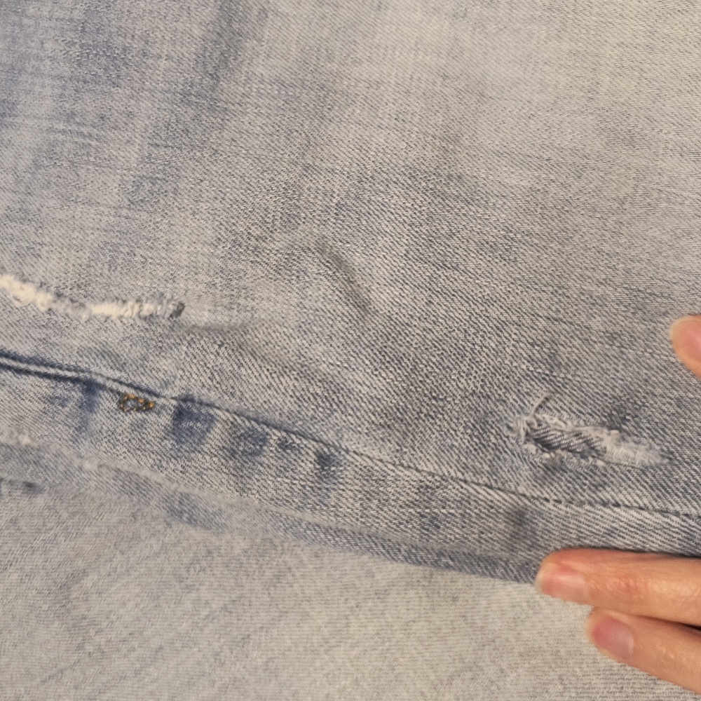 Gap Womens 1969 Best Girlfriend Distressed Jeans Straight Leg Sz 27 - Picture 4 of 7